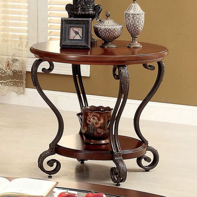 Furniture of America® May Brown Cherry End Table-1