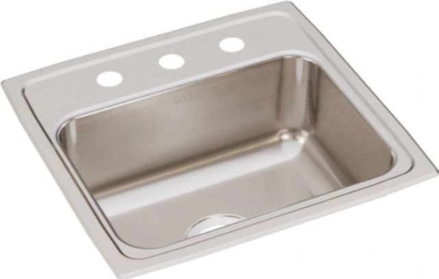 Elkay Lustertone® Classic Lustrous Satin 19" x 18" x 7-5/8" 3-Hole Single Bowl Drop-In Sink-0