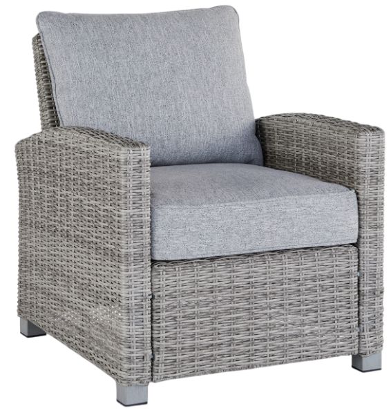 Signature Design by Ashley® Naples Beach Light Gray Fabric/Resin Outdoor Lounge Chair-0