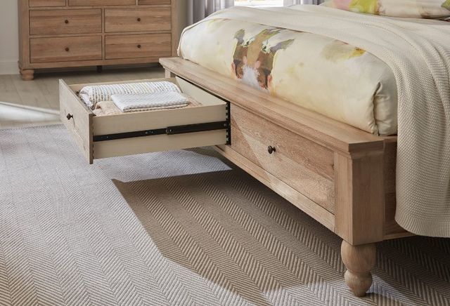aspenhome® Cambridge Modern Khaki Queen Storage Panel Bed-2