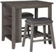 Signature Design by Ashley® Caitbrook 3-Piece Gray Counter Height Dining Table Set-0