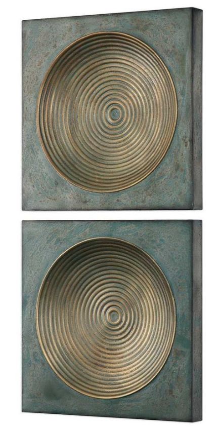 Uttermost® Sybil 2-Piece Antique Gold Wall Decor Set-3