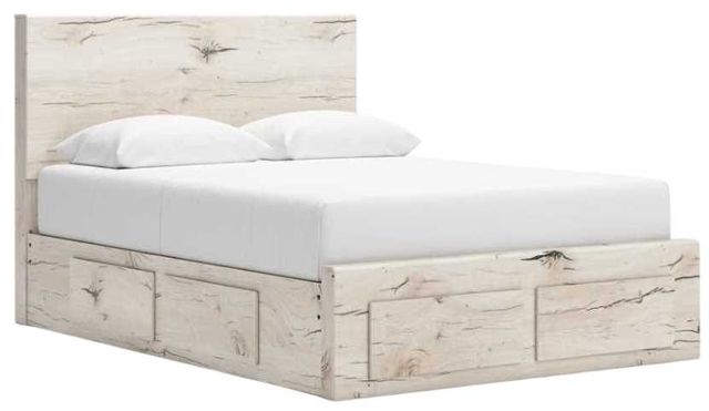 Benchcraft® Lawroy Light Natural Queen Storage Panel Bed-0