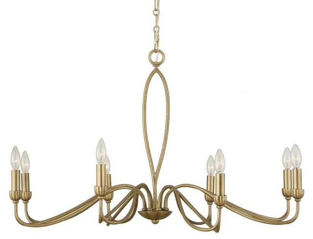 Uttermost® Corella Textured Soft Gold 8 Light Chandelier-4