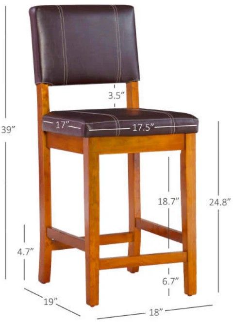 Linon Milano Brown Counter Stool-2