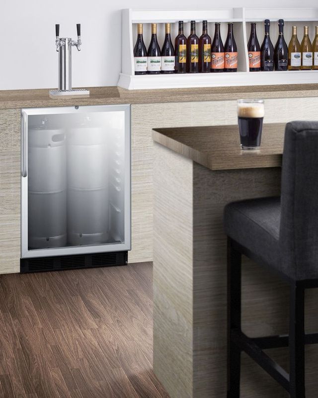 Summit® Commercial 5.5 Cu. Ft. Stainless Steel Beer Cooler/Kegerator-2