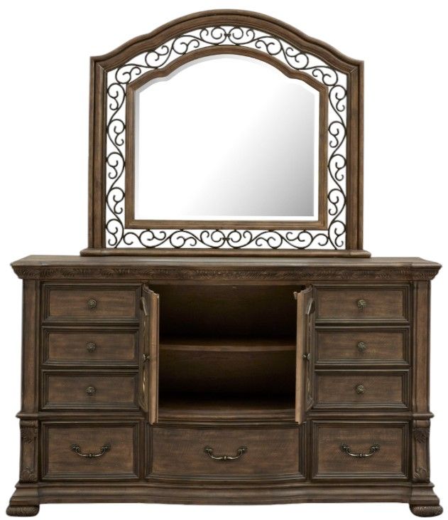 Magnussen Home® Durango Willadeene Brown Dresser and Mirror-2