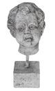 A & B Home Gray Sculpture Head on Stand-1