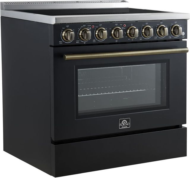 FORNO® Paolo Alta Qualita 36" Black Pro Style Electric Range-2