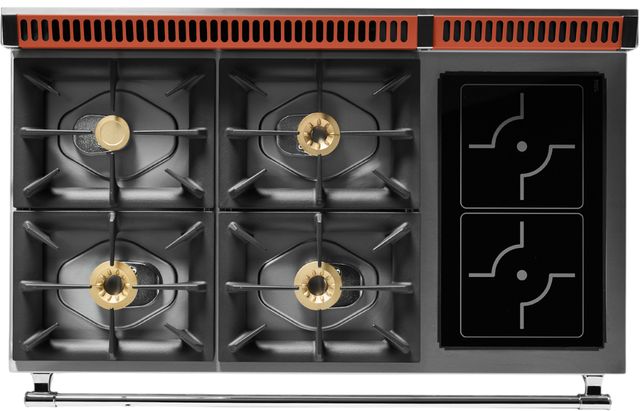Viking® Tuscany 48" Spiced Cider Pro Style Dual Fuel Range with 2 Induction-3