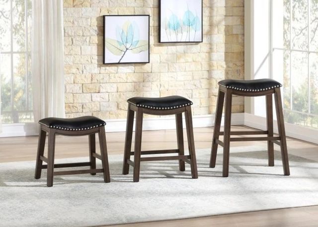 Homelegance® Ordway Black/Brown 18" Stool-1