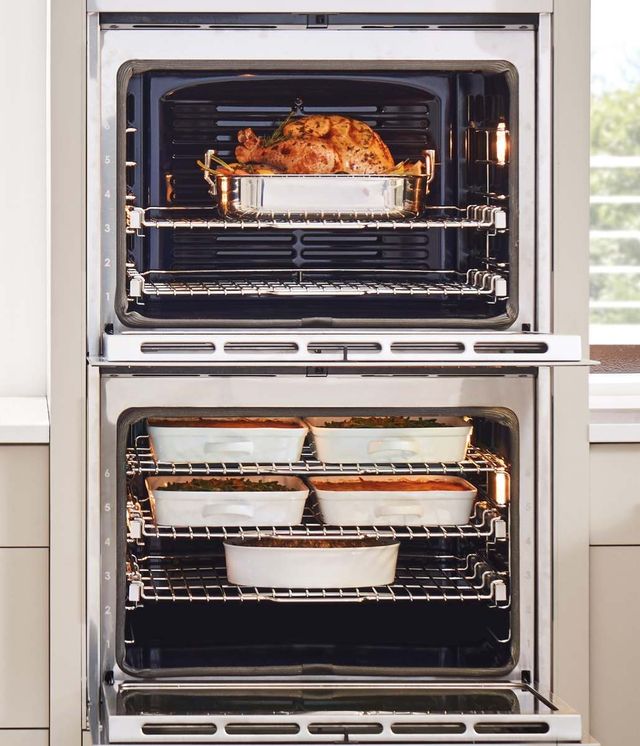 Wolf® M Series 30" Stainless Steel Double Electric Wall Oven-1