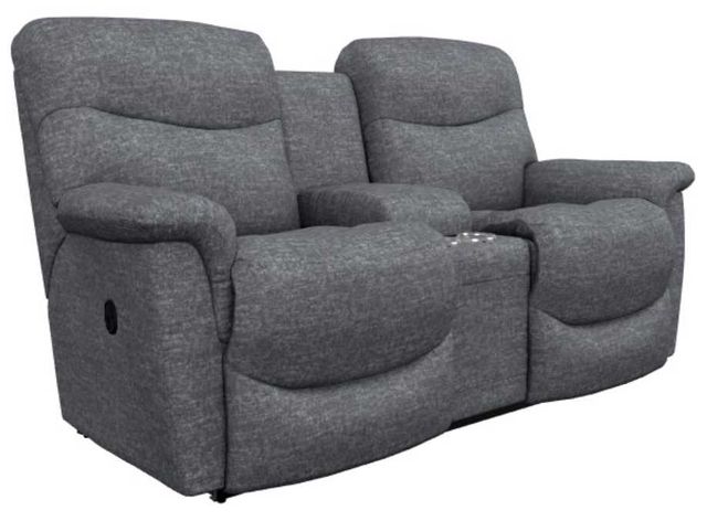 La-Z-Boy® James Midnight Manual Reclining Loveseat with Console-0