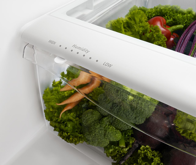 Amana® 33 in. 22.1 Cu. Ft. Stainless Steel Bottom Freezer Refrigerator-9