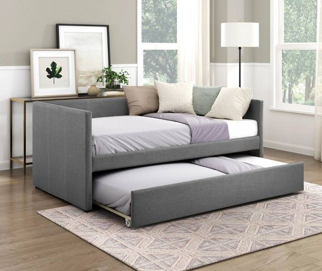 Homelegance® Trudy Dark Gray Youth Twin Daybed with Trundle-1