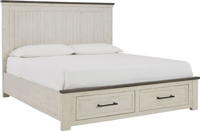 Benchcraft® Brewgan Two-Tone Queen Panel Storage Bed-0