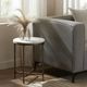 Renwil® Pearson Natural White Side Table with Brass Base-4