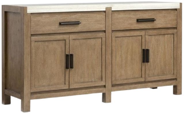 Magnussen Home® Plum Creek Sierra Brown Sideboard with Marble Top-0