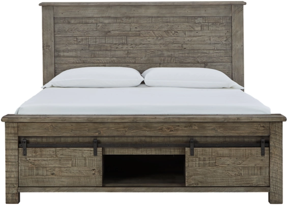 Signature Design by Ashley® Brennagan Gray King Panel Storage Bed-1