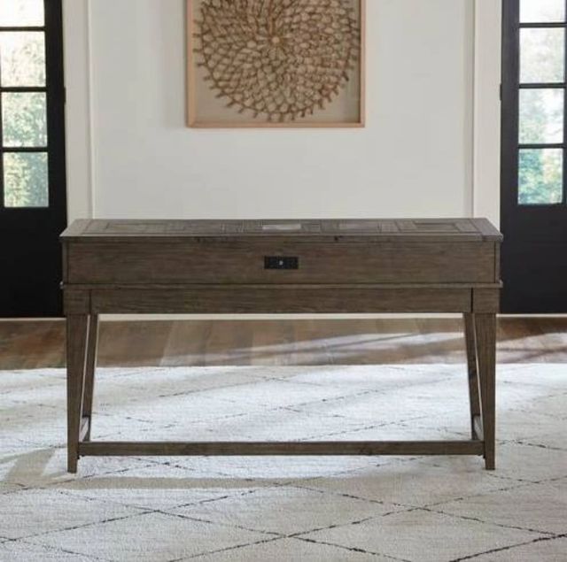 Liberty Furniture Arrowcreek Weathered Stone Console Bar Table-1