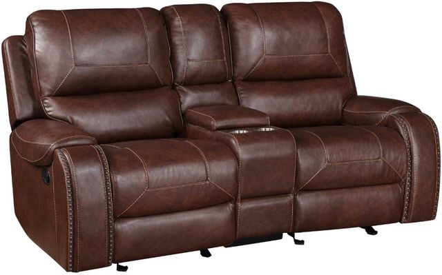 Steve Silver Co. Keily Brown Manual Reclining Glider Loveseat-0