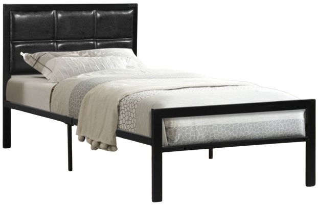 Milton Greens Stars Black Twin Metal Platform Bed-0