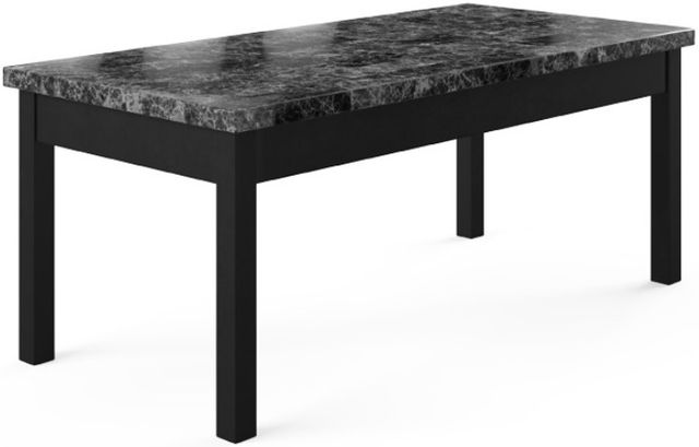 American Wholesale Furniture 3-Piece Black/Faux Marble Table Set-1
