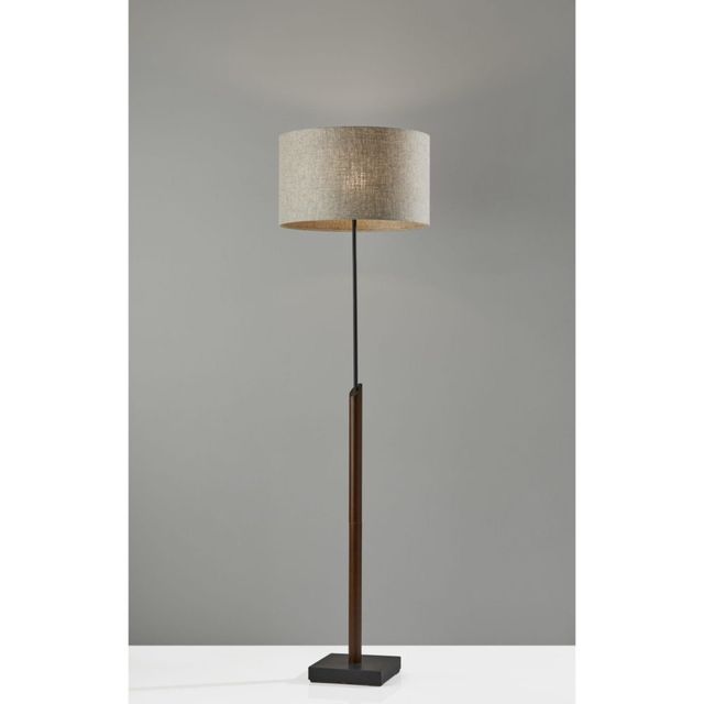 Adesso® Ethan Black And Walnut Floor Lamp-1