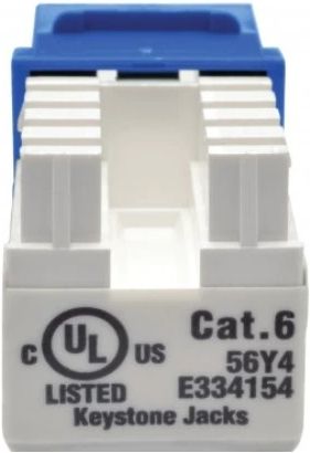Tripp-Lite Cat-6/Cat-5E 110-Style Punch-Down Keystone Jack (Blue)-0