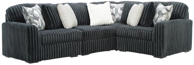 Signature Design by Ashley® Midnight-Madness 4-Piece Gunmetal L-Shape Sectional-0