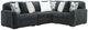 Signature Design by Ashley® Midnight-Madness 4-Piece Gunmetal L-Shape Sectional-0