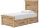 Signature Design by Ashley® Makidern Tan Twin Panel Bed with 4-Drawer Storage-2
