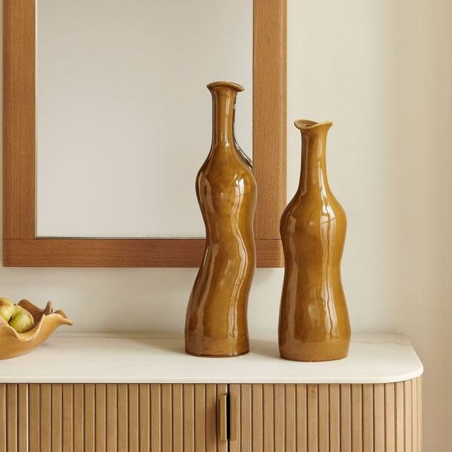 Uttermost® Sienna Flow 2-Piece Brown Bottle Vase Set-2
