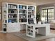 Parker House® Catalina 8-Piece Cottage White Library Wall with Writing Desk-1