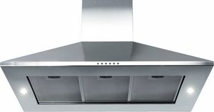 Front view of the XO Fabriano Collection 42" Stainless Steel Island Range Hood