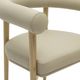 TOV Furniture Spara Natural/Taupe Vegan Leather Dining Arm Chair-4