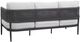 John Thomas Furniture® Parks Black/Gray Rattan Outdoor Olympic Sofa-2