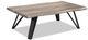 Mazin Furniture Carrie Brown Coffee Table with Black Hairpin Metal Legs -0