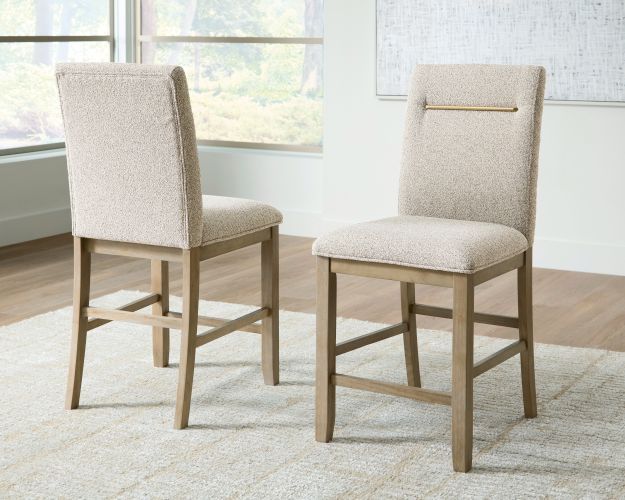 Signature Design by Ashley® Lasinger Light Brown Upholstered Bar Stool-1