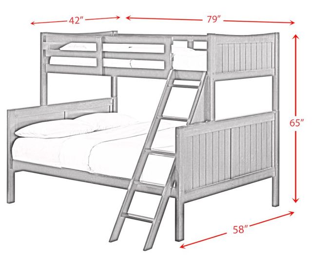 Elements International Sami Gray Twin/Full Bunk Bed-3