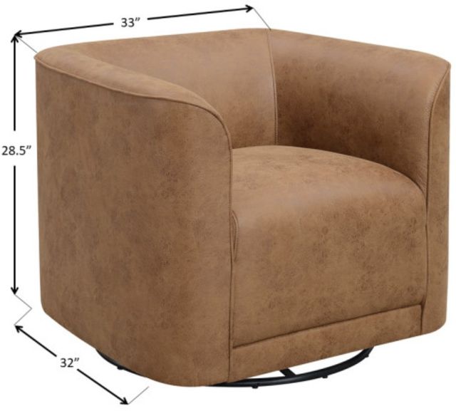 Emerald Home Whirlaway Saddle Brown Swivel Accent Chair-2