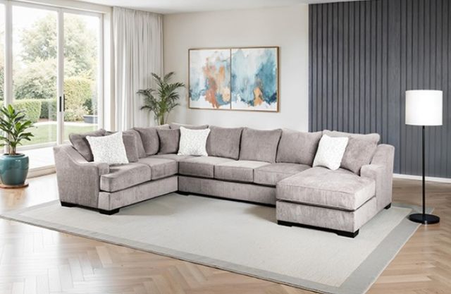 Furniture of America® Mayfield Gray Sectional-1