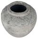 A & B Home Light Gray 9" Planter Pot with Swirling Patterns-3