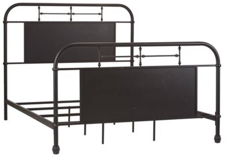 Liberty Furniture Vintage Distressed Black King Metal Bed