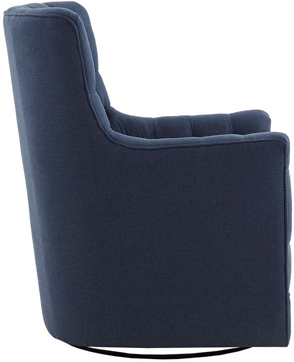 Olliix by Madison Park Blue Mathis Swivel Glider Chair-2