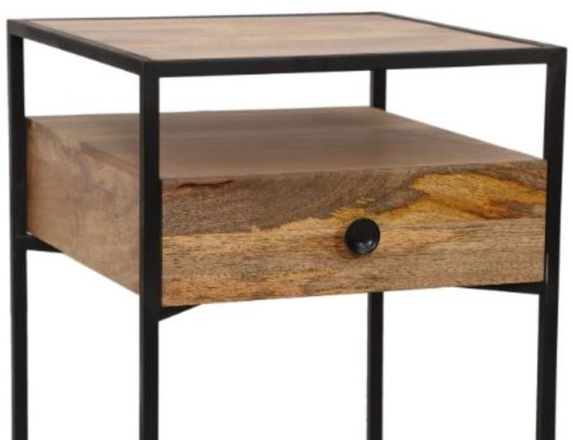 Jaipur Furniture Ravi Black/Brown Bedside Table-1