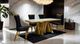 Furniture of America® Basilicata 7-Piece Gold Dining Table Set with Black Chairs-0