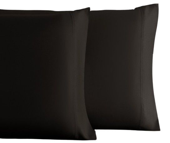 Cariloha Retreat 2-Piece Black Sand Lyocell King Pillow Cases-0