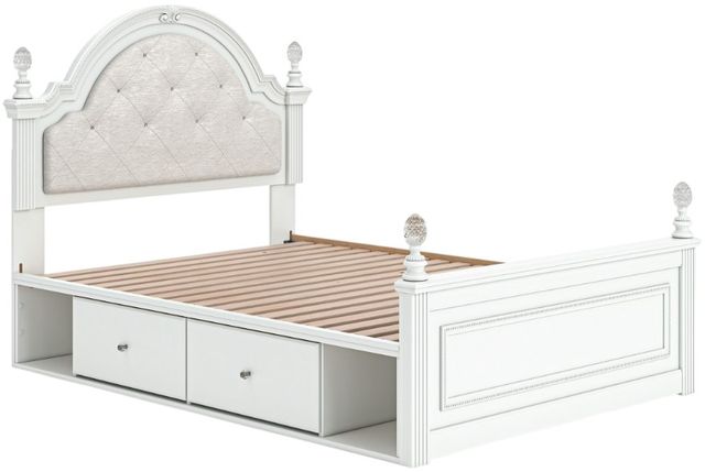 Signature Design by Ashley® Kozlani White Youth Full Upholstered Storage Panel Bed-0