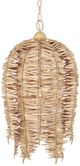 Currey & Company Tiptur Coco Cream/Natural Pendant-1